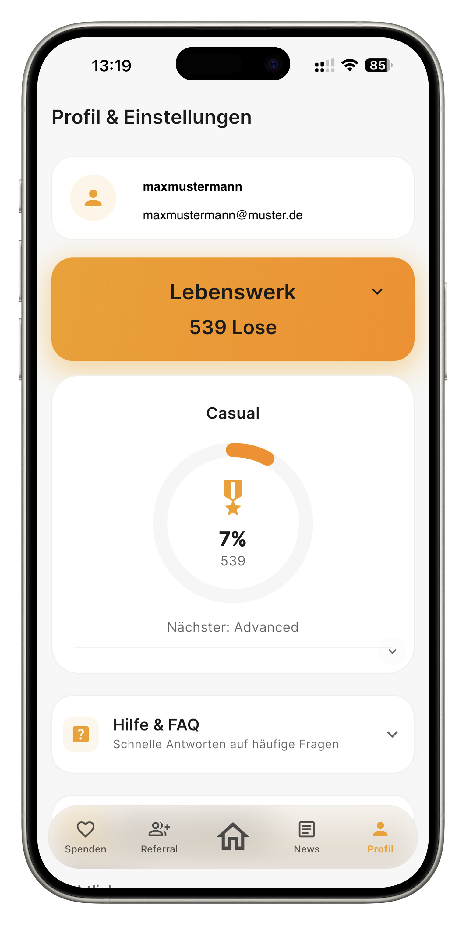 Profil-Screenshot