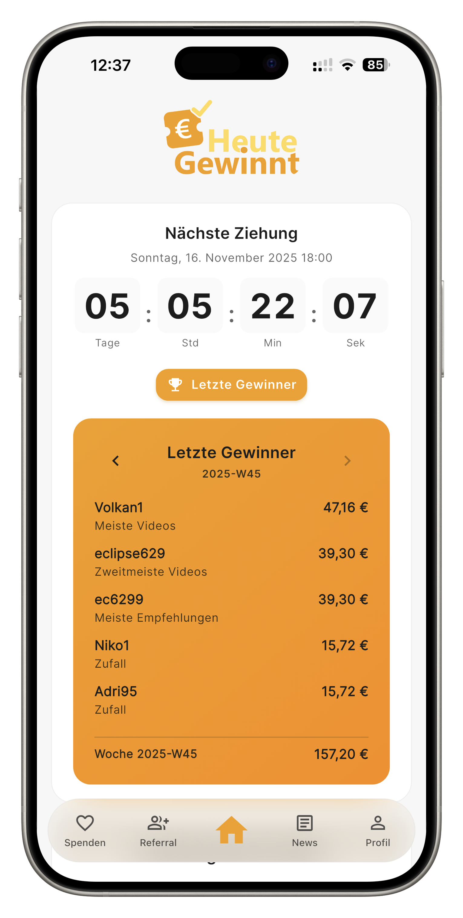 Gewinner-Screenshot